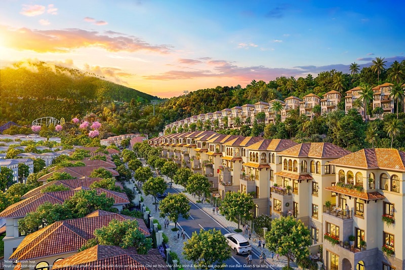 Phố đi bộ Emerald Boulevard mang hơi thở Địa Trung Hải tại Đảo Ngọc (Ảnh: Vinhomes)